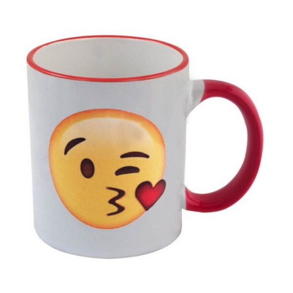 emoji kiss mug