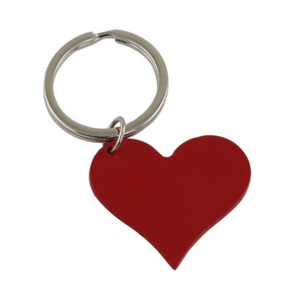 red heart keyring